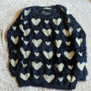 Medium Navy Blue Finn and Clover Fuzzy Sweater